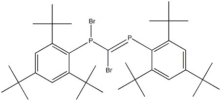 (Z)-1,3-Bis[2,4,6-tri(tert-butyl)phenyl]-2,3-dibromo-1,3-diphospha-1-propene Struktur