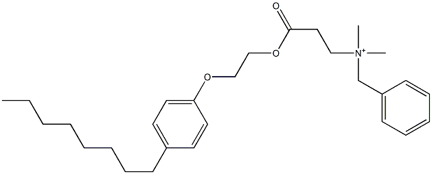 N,N-Dimethyl-N-benzyl-N-[2-[[2-(4-octylphenyloxy)ethyl]oxycarbonyl]ethyl]aminium Struktur