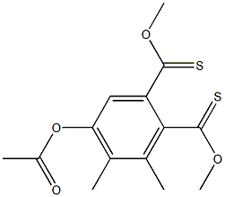 5-Acetoxy-3-methyl-4-methylthiophthalic acid dimethyl ester Struktur