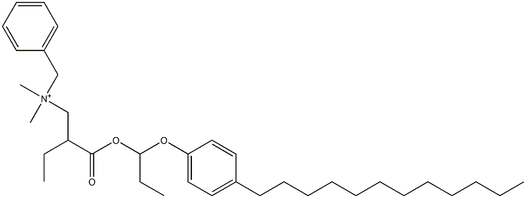 N,N-Dimethyl-N-benzyl-N-[2-[[1-(4-dodecylphenyloxy)propyl]oxycarbonyl]butyl]aminium Struktur