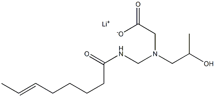 N-(2-Hydroxypropyl)-N-(6-octenoylaminomethyl)glycine lithium salt Struktur