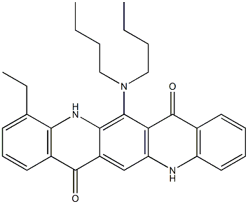 6-(Dibutylamino)-4-ethyl-5,12-dihydroquino[2,3-b]acridine-7,14-dione Struktur