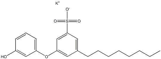 3'-Hydroxy-5-octyl[oxybisbenzene]-3-sulfonic acid potassium salt Struktur