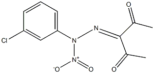 3-[2-Nitro-2-(3-chlorophenyl)hydrazono]pentane-2,4-dione Struktur