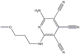 2-Amino-6-(3-methoxypropylamino)-3,4,5-pyridinetricarbonitrile Struktur