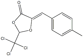 (5Z)-2-(Trichloromethyl)-5-(4-methylbenzylidene)-1,3-dioxolan-4-one Struktur