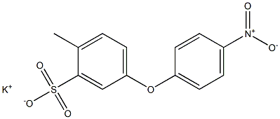 2-Methyl-5-(4-nitrophenoxy)benzenesulfonic acid potassium salt Struktur