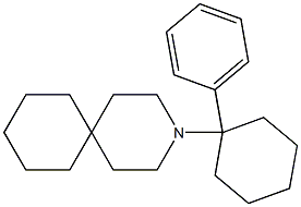 3-(1-Phenylcyclohexyl)-3-azaspiro[5.5]undecane Struktur