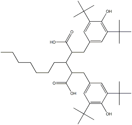 Bis[3-(3,5-di-tert-butyl-4-hydroxyphenyl)propionic acid]1,1-octanediyl ester Struktur