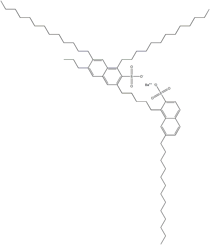 Bis(1,7-ditridecyl-2-naphthalenesulfonic acid)barium salt Struktur