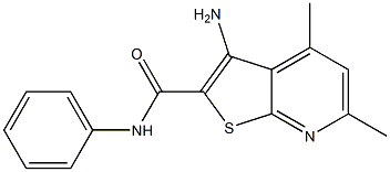 3-Amino-N-phenyl-4,6-dimethylthieno[2,3-b]pyridine-2-carboxamide Struktur