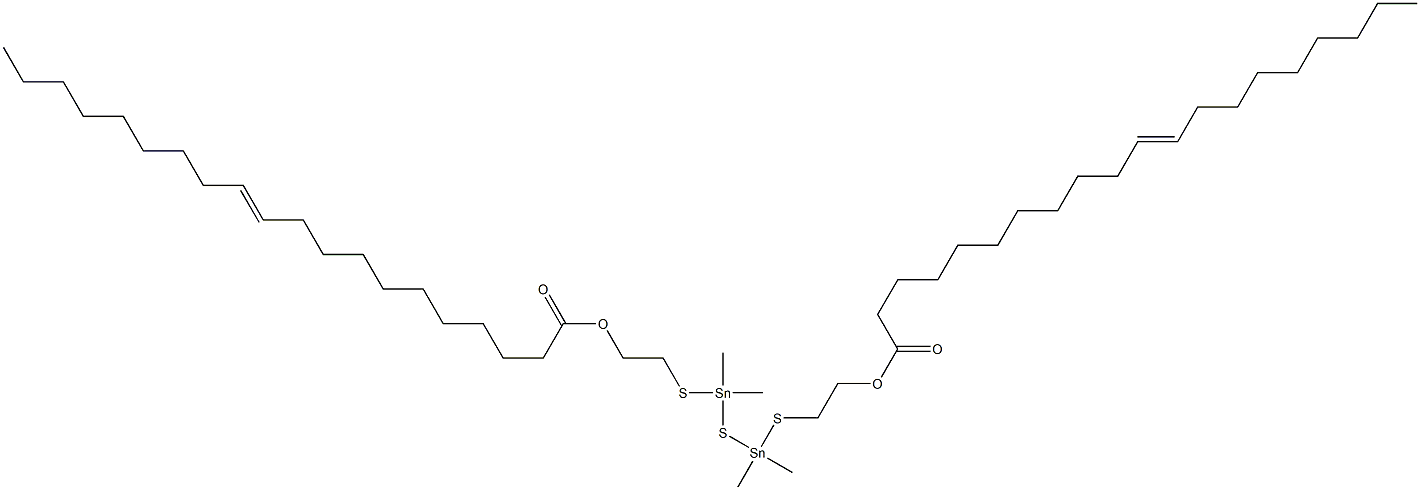 Bis[dimethyl[[2-(10-nonadecenylcarbonyloxy)ethyl]thio]stannyl] sulfide Struktur