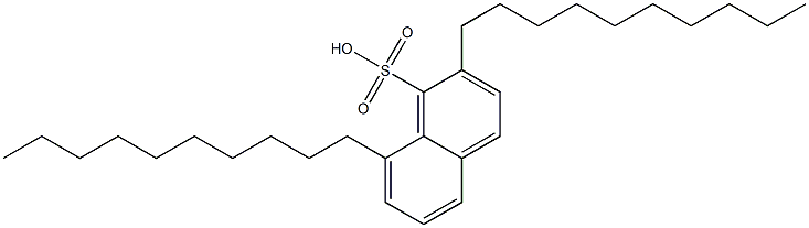 2,8-Didecyl-1-naphthalenesulfonic acid Struktur