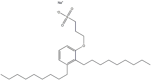 3-(2,3-Dinonylphenoxy)propane-1-sulfonic acid sodium salt Struktur