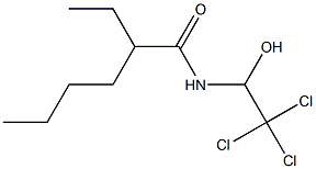 N-(1-Hydroxy-2,2,2-trichloroethyl)-2-ethylhexanamide Struktur