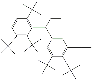 1-(2,3,6-Tri-tert-butylphenyl)-1-(3,4,5-tri-tert-butylphenyl)propane Struktur