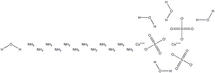 Bis(hexaamminecobalt(III)) trisulfate pentahydrate Struktur