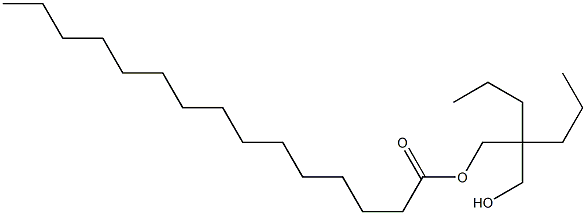 Pentadecanoic acid 2-(hydroxymethyl)-2-propylpentyl ester Struktur