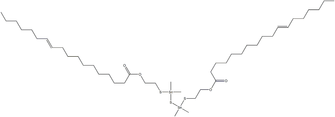 Bis[dimethyl[[2-(10-heptadecenylcarbonyloxy)ethyl]thio]stannyl] sulfide Struktur