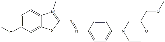 2-[[4-[(2,3-Dimethoxypropyl)ethylamino]phenyl]azo]-6-methoxy-3-methylbenzothiazol-3-ium Struktur