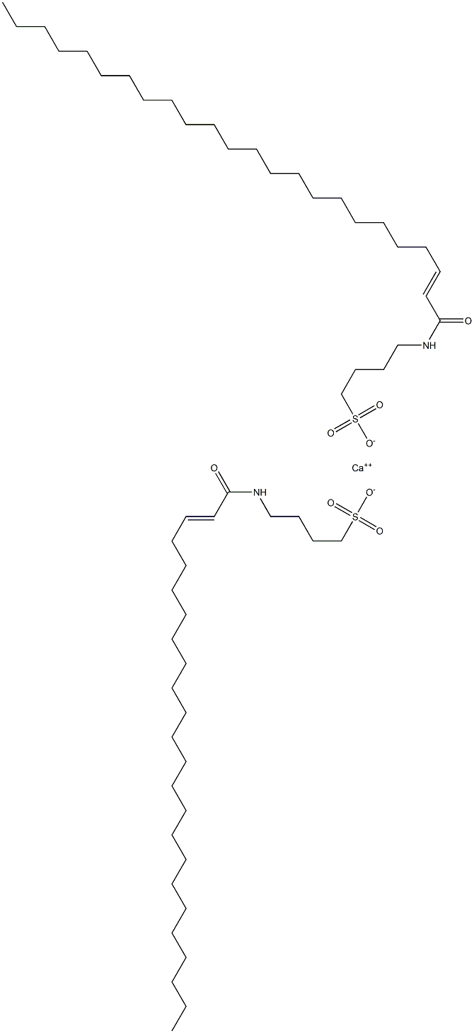 Bis[4-[(1-oxo-2-tetracosen-1-yl)amino]-1-butanesulfonic acid]calcium salt Struktur