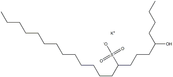 5-Hydroxydocosane-9-sulfonic acid potassium salt Struktur