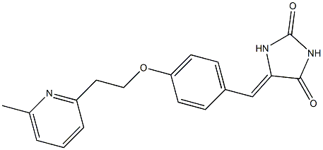 (5Z)-5-[4-[2-(6-Methyl-2-pyridinyl)ethoxy]benzylidene]imidazolidine-2,4-dione Struktur