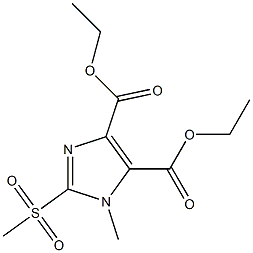 2-(Methylsulfonyl)-1-methyl-1H-imidazole-4,5-dicarboxylic acid diethyl ester Struktur