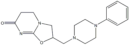 2,3,5,6-Tetrahydro-2-[(4-phenylpiperazin-1-yl)methyl]-7H-oxazolo[3,2-a]pyrimidin-7-one Struktur