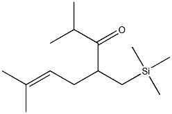 2,7-Dimethyl-4-trimethylsilylmethyl-6-octen-3-one Struktur