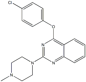 2-[4-Methyl-1-piperazinyl]-4-(4-chlorophenoxy)quinazoline Struktur