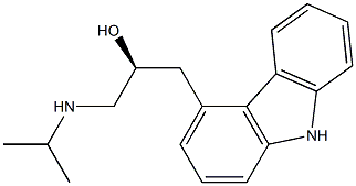 4-[(2S)-2-Hydroxy-3-(isopropylamino)propyl]-9H-carbazole Struktur