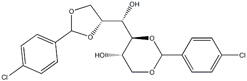 1-O,2-O:4-O,6-O-Bis(4-chlorobenzylidene)-L-glucitol Struktur