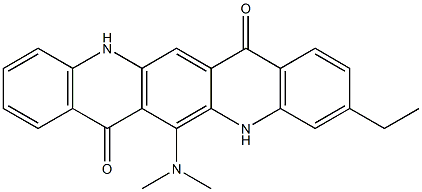 6-(Dimethylamino)-3-ethyl-5,12-dihydroquino[2,3-b]acridine-7,14-dione Struktur