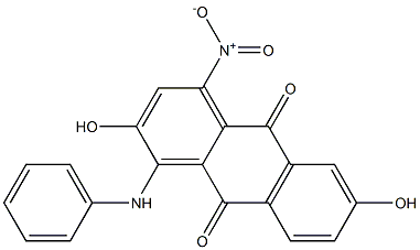 1-Anilino-2,6-dihydroxy-4-nitroanthraquinone Struktur