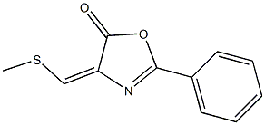 4-Methylthiomethylene-2-phenyloxazol-5(4H)-one Struktur