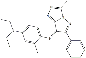 (7Z)-7-[[2-Methyl-4-(diethylamino)phenyl]imino]-3-methyl-6-phenyl-7H-pyrazolo[5,1-c]-1,2,4-triazole Struktur