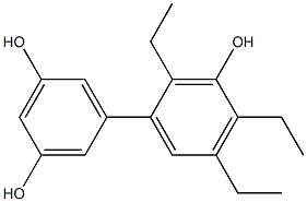 2',4',5'-Triethyl-1,1'-biphenyl-3,3',5-triol Struktur