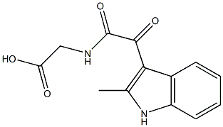 N-[(2-Methyl-1H-indol-3-yl)carbonylcarbonyl]glycine Struktur