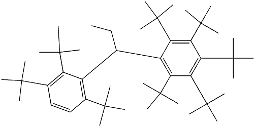 1-(Penta-tert-butylphenyl)-1-(2,3,6-tri-tert-butylphenyl)propane Struktur