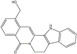 1-(Hydroxymethyl)-8,13-dihydrobenz[g]indolo[2,3-a]quinolizin-5(7H)-one Struktur