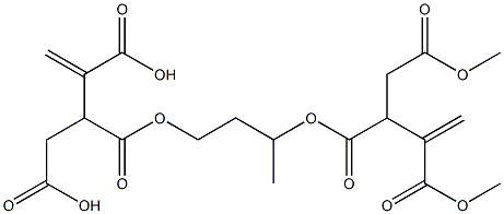 3,3'-[1-Methyl-1,3-propanediylbis(oxycarbonyl)]bis(1-butene-2,4-dicarboxylic acid dimethyl) ester Struktur