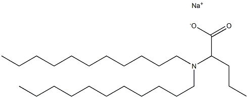 2-(Diundecylamino)valeric acid sodium salt Struktur