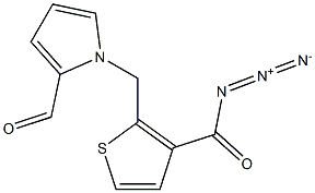 1-[[3-(Azidocarbonyl)thiophen-2-yl]methyl]-1H-pyrrole-2-carbaldehyde Struktur