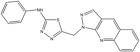 1-[[5-(Phenylamino)-1,3,4-thiadiazol-2-yl]methyl]-1H-pyrazolo[3,4-b]quinoline Struktur