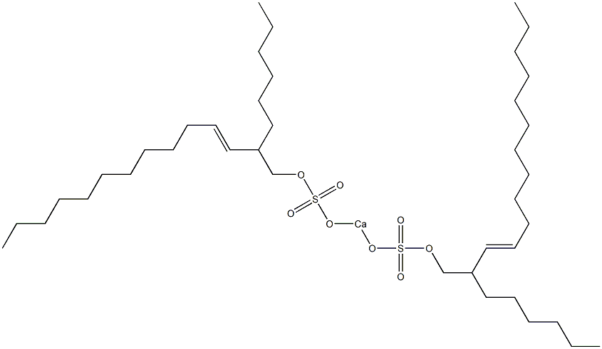 Bis(2-hexyl-3-tetradecenyloxysulfonyloxy)calcium Struktur