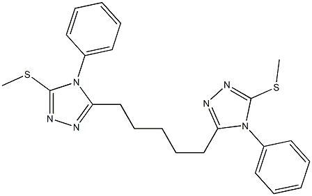 5,5'-(1,5-Pentanediyl)bis[4-(phenyl)-3-methylthio-4H-1,2,4-triazole] Struktur