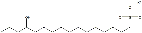 13-Hydroxyhexadecane-1-sulfonic acid potassium salt Struktur