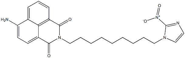 6-Amino-2-[9-(2-nitro-1H-imidazole-1-yl)nonyl]-1H-benzo[de]isoquinoline-1,3(2H)-dione Struktur