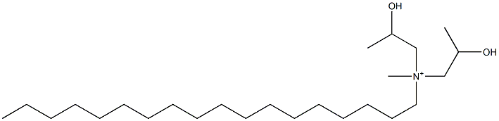 N,N-Bis(2-hydroxypropyl)-N-methyl-1-octadecanaminium Struktur